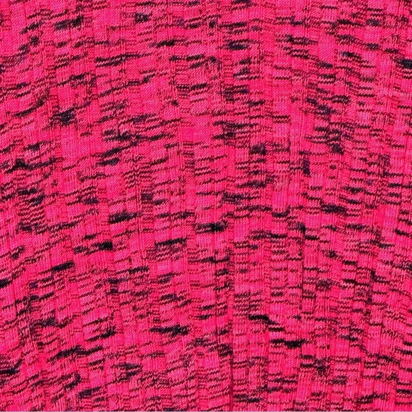 Roamans 3X Sweater Pink Black Striped Long Sleeve Henley Scoop Neck Asymmetrical - Picture 2 of 7